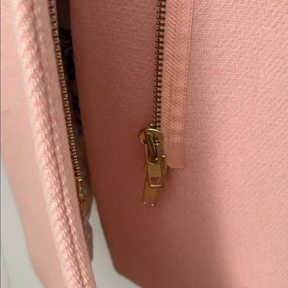 J.Crew Pale pink Nello Gori wool Stadium Cloth Coat Sz 2 4 Small - Picture 5 of 13